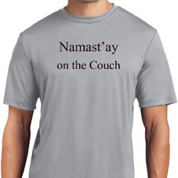 Yoga Namastay Home on the Couch Mens Moisture Wicking Shirt Yoga Namastay Home on the Couch Mens Moisture Wicking Shirt