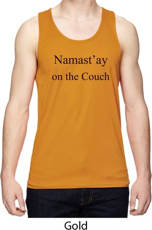 Yoga Namastay Home on the Couch Mens Moisture Wicking Tanktop