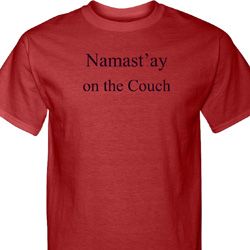 Yoga Namastay Home on the Couch Mens Tall Shirt Yoga Namastay Home on the Couch Mens Tall Shirt