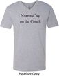 Yoga Namastay Home on the Couch Mens V-Neck Shirt