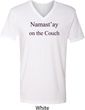 Yoga Namastay Home on the Couch Mens V-Neck Shirt