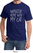 Yoga Namastay Home with My Cat Adult Shirt