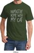 Yoga Namastay Home with My Cat Adult Shirt