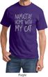 Yoga Namastay Home with My Cat Adult Shirt
