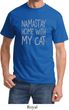 Yoga Namastay Home with My Cat Adult Shirt