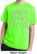 Yoga Namastay Home with My Cat Kids Moisture Wicking Shirt