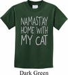 Yoga Namastay Home with My Cat Kids Shirt