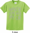 Yoga Namastay Home with My Cat Kids Shirt
