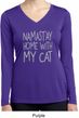 Yoga Namastay Home with My Cat Ladies Dry Wicking Long Sleeve Shirt