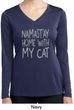 Yoga Namastay Home with My Cat Ladies Dry Wicking Long Sleeve Shirt