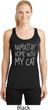 Yoga Namastay Home with My Cat Ladies Dry Wicking Racerback Tank Top