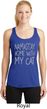 Yoga Namastay Home with My Cat Ladies Dry Wicking Racerback Tank Top