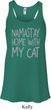 Yoga Namastay Home with My Cat Ladies Flowy Racerback Tanktop