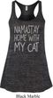 Yoga Namastay Home with My Cat Ladies Flowy Racerback Tanktop