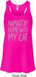 Yoga Namastay Home with My Cat Ladies Flowy Racerback Tanktop