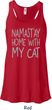 Yoga Namastay Home with My Cat Ladies Flowy Racerback Tanktop