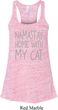Yoga Namastay Home with My Cat Ladies Flowy Racerback Tanktop