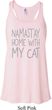 Yoga Namastay Home with My Cat Ladies Flowy Racerback Tanktop