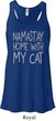 Yoga Namastay Home with My Cat Ladies Flowy Racerback Tanktop
