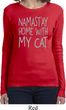 Yoga Namastay Home with My Cat Ladies Long Sleeve Shirt