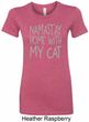 Yoga Namastay Home with My Cat Ladies Longer Length Shirt