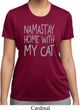 Yoga Namastay Home with My Cat Ladies Moisture Wicking Shirt
