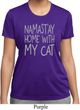 Yoga Namastay Home with My Cat Ladies Moisture Wicking Shirt