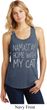 Yoga Namastay Home with My Cat Ladies Racerback Tank Top