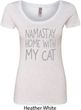 Yoga Namastay Home with My Cat Ladies Scoop Neck Shirt