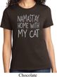 Yoga Namastay Home with My Cat Ladies Shirt