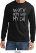 Yoga Namastay Home with My Cat Long Sleeve Shirt