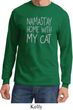 Yoga Namastay Home with My Cat Long Sleeve Shirt