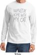 Yoga Namastay Home with My Cat Long Sleeve Shirt
