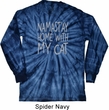 Yoga Namastay Home with My Cat Long Sleeve Tie Dye Shirt