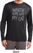 Yoga Namastay Home with My Cat Mens Dry Wicking Long Sleeve Shirt