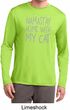 Yoga Namastay Home with My Cat Mens Dry Wicking Long Sleeve Shirt