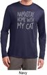 Yoga Namastay Home with My Cat Mens Dry Wicking Long Sleeve Shirt