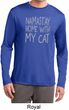 Yoga Namastay Home with My Cat Mens Dry Wicking Long Sleeve Shirt