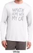 Yoga Namastay Home with My Cat Mens Dry Wicking Long Sleeve Shirt