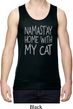 Yoga Namastay Home with My Cat Mens Moisture Wicking Tanktop