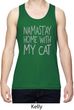 Yoga Namastay Home with My Cat Mens Moisture Wicking Tanktop