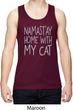 Yoga Namastay Home with My Cat Mens Moisture Wicking Tanktop