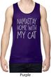 Yoga Namastay Home with My Cat Mens Moisture Wicking Tanktop