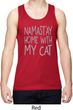 Yoga Namastay Home with My Cat Mens Moisture Wicking Tanktop
