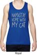 Yoga Namastay Home with My Cat Mens Moisture Wicking Tanktop