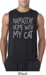 Yoga Namastay Home with My Cat Mens Sleeveless Shirt