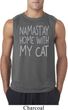 Yoga Namastay Home with My Cat Mens Sleeveless Shirt