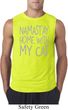 Yoga Namastay Home with My Cat Mens Sleeveless Shirt