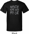 Yoga Namastay Home with My Cat Mens Tall Shirt