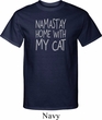 Yoga Namastay Home with My Cat Mens Tall Shirt